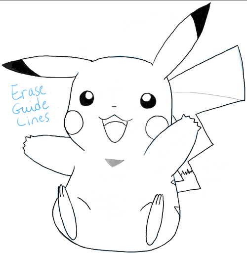 How to Draw Pikachu from Pokemon with Easy Steps Tutorial | How to Draw Dat