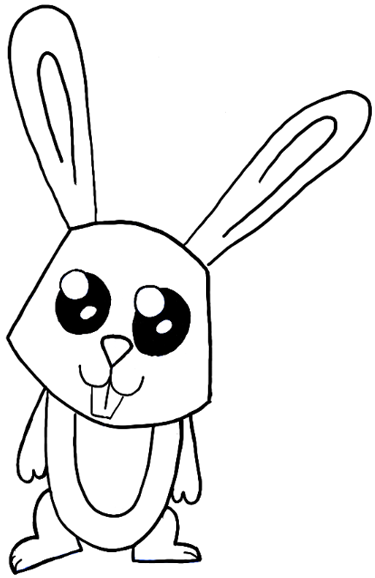 How to Draw a Cartoon Bunny Rabbit with Easy Step by Step Drawing ...