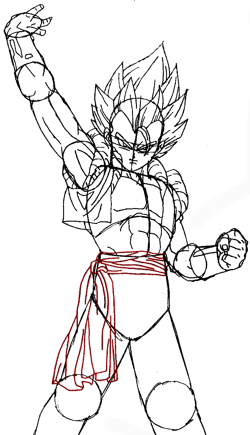 How to Draw Gogeta from Dragon Ball Z in Easy Steps Tutorial | How to