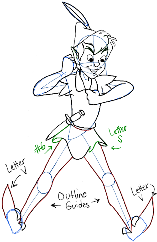 How to Draw Disney’s Peter Pan with Easy Step by Step Drawing Tutorial ...