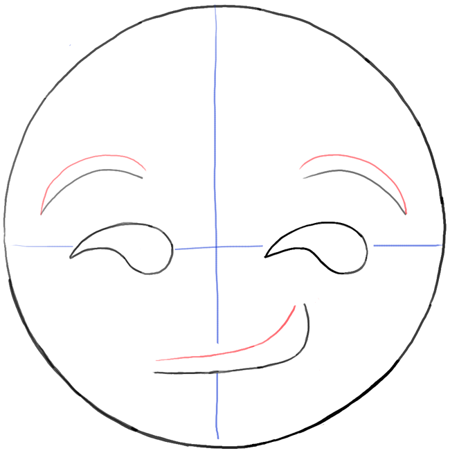 How to Draw the Smirking Emoji Face with Easy Steps | How to Draw Dat