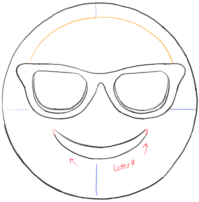 How To Draw Emoji With Sunglasses Coloring Drawing For Everyone | The ...